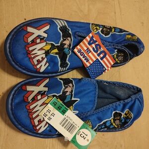 Vintage X-Men Kids Slippers Made In USA Size 13 W Tags Marvel Comics Wolverine
